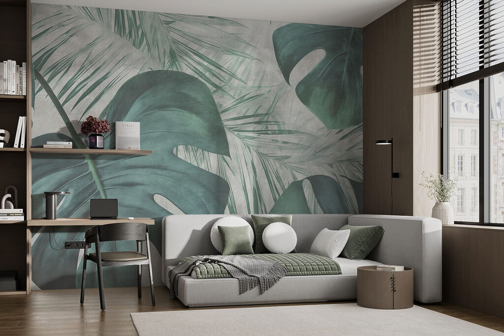 Lush green leaves in soft tones Lush green leaves in soft tones