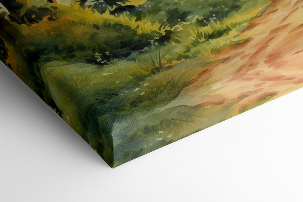 Watercolor painting of a forest Watercolor painting of a forest