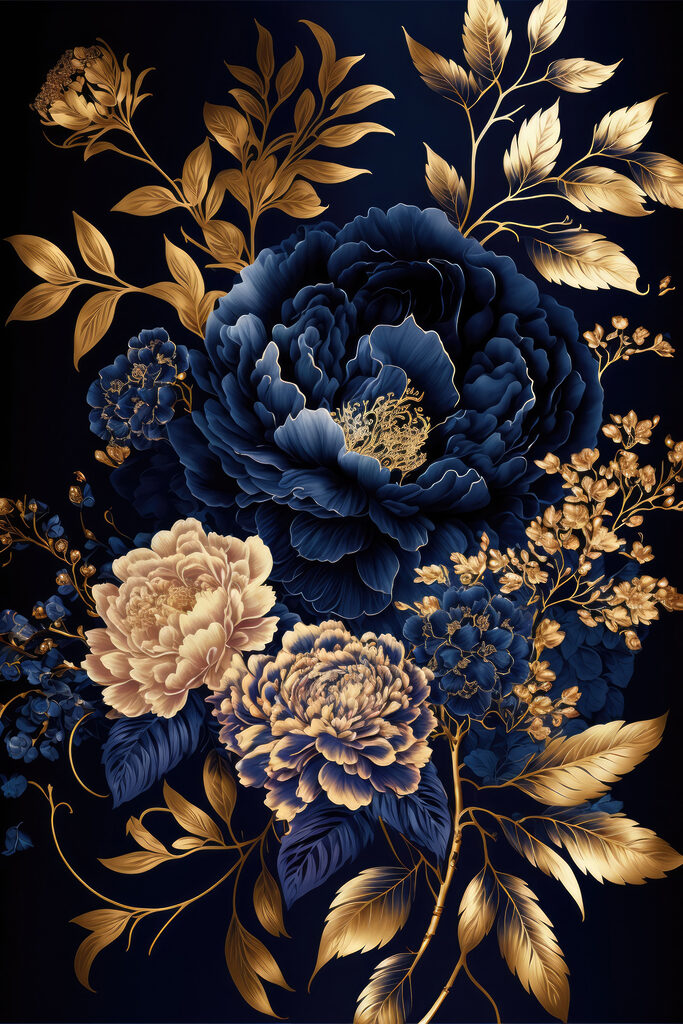 Elegant floral design on dark background Elegant floral design on dark background