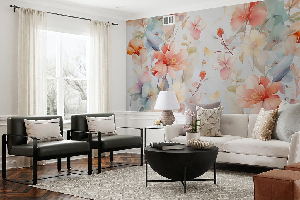 Colorful flowers on a white background Colorful flowers on a white background