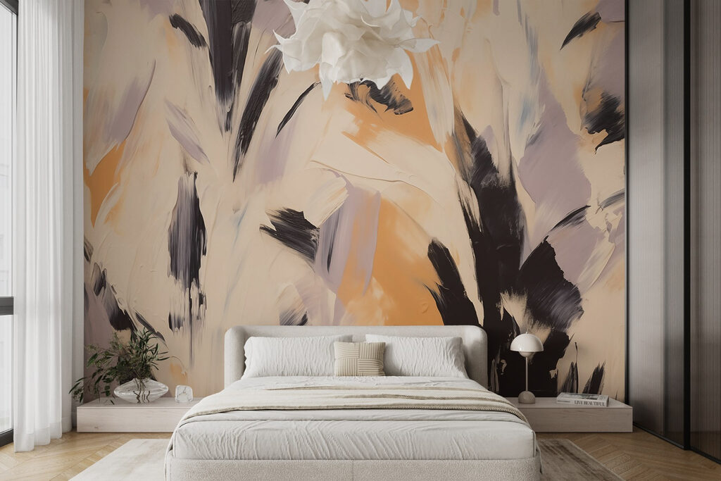 Abstract strokes in soft hues