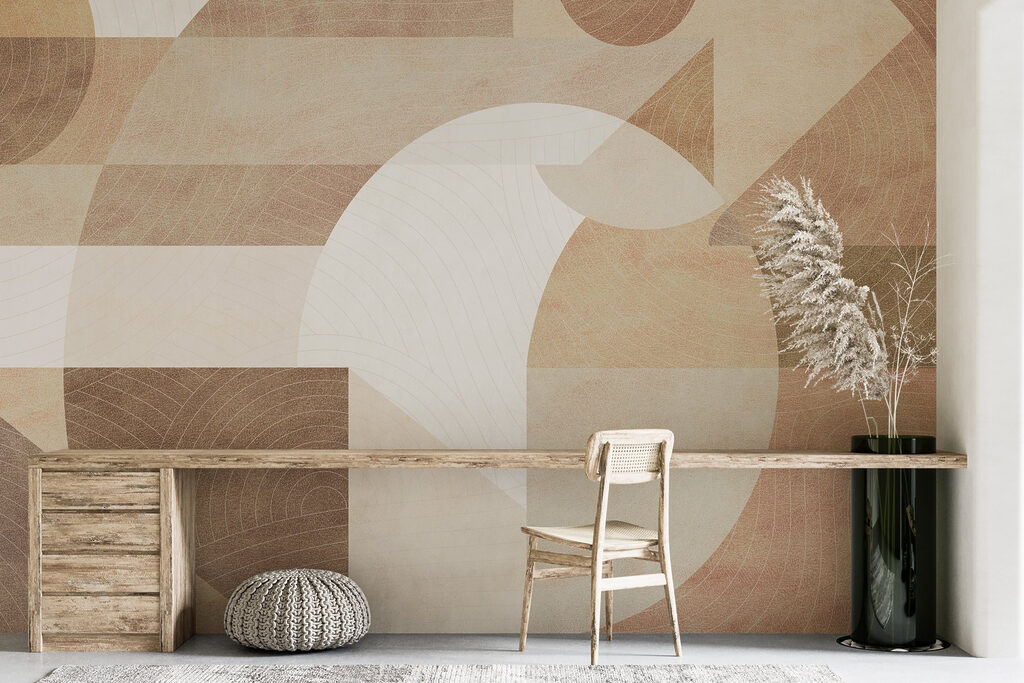 Abstract shapes and muted tones blend Abstract shapes and muted tones blend