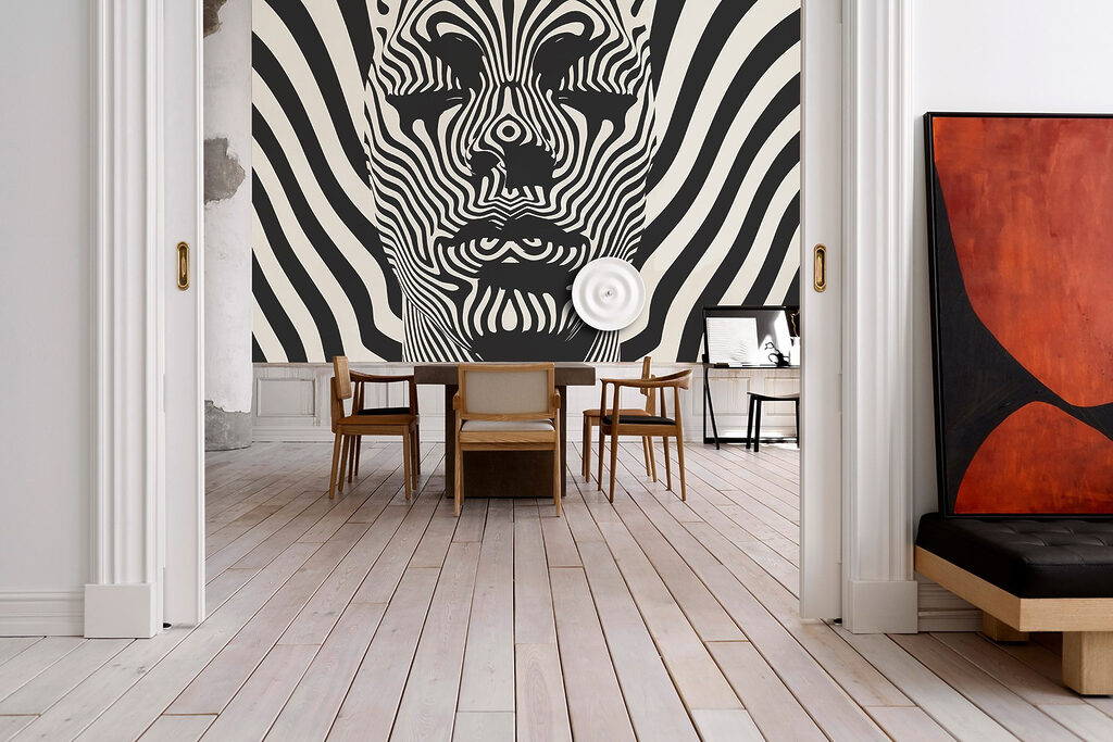 Black and white image of a person's face Black and white image of a person's face