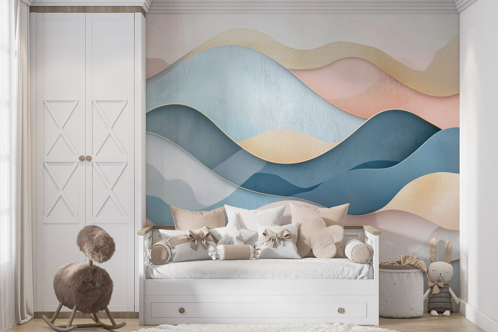 Blue and pink waves Blue and pink waves