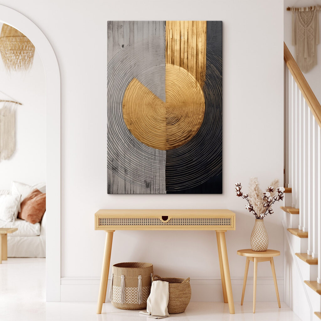 Textured circles in contrasting tones