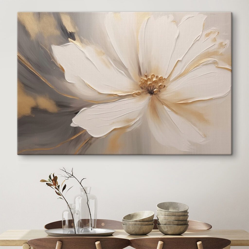 Painting of a white flower