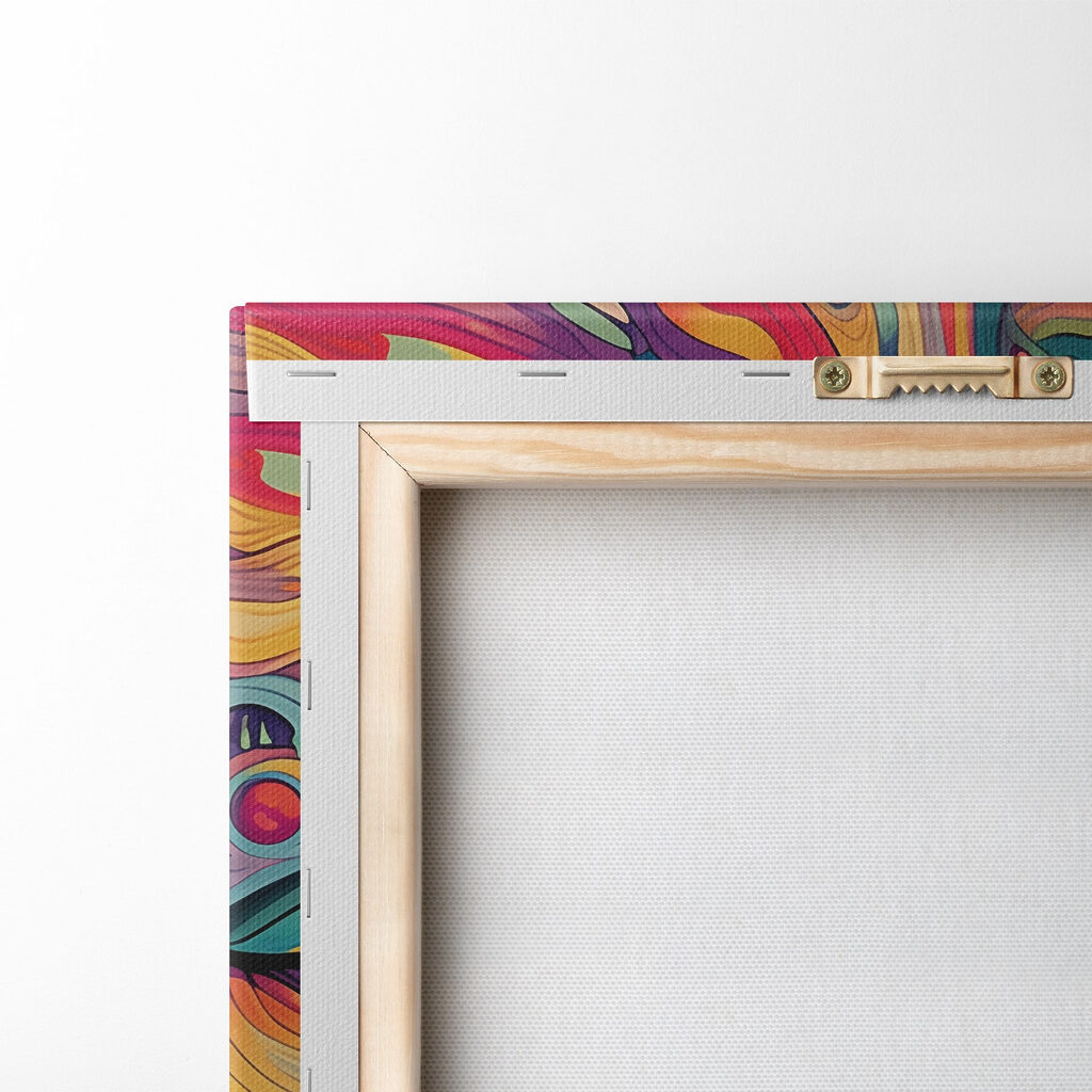 Colorful face with eyes and lips