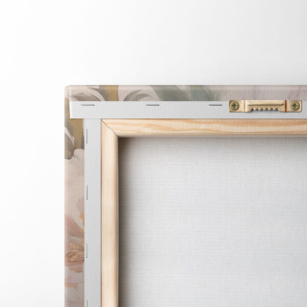 Painting of flowers on a white surface