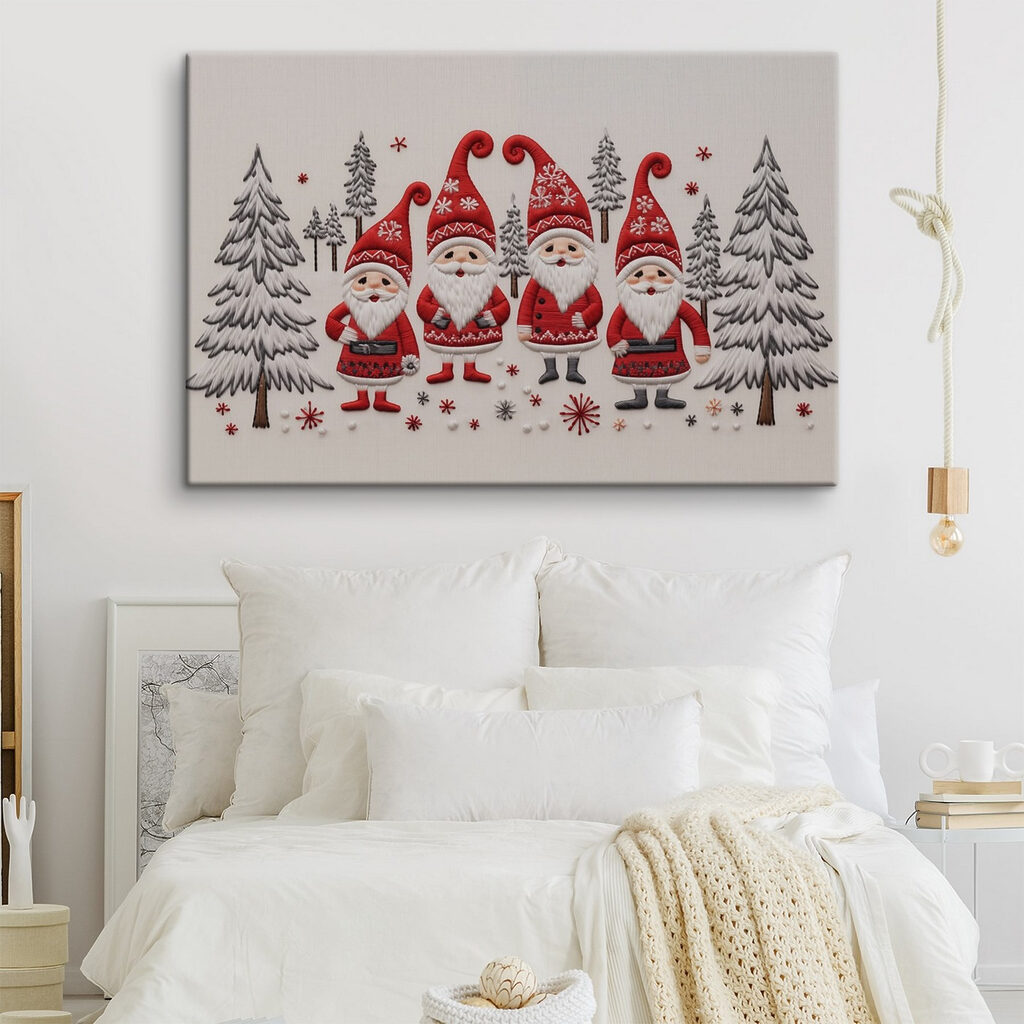 Group of gnomes and trees