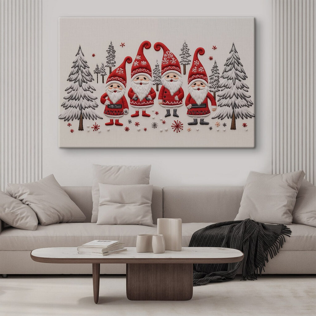 Group of gnomes and trees