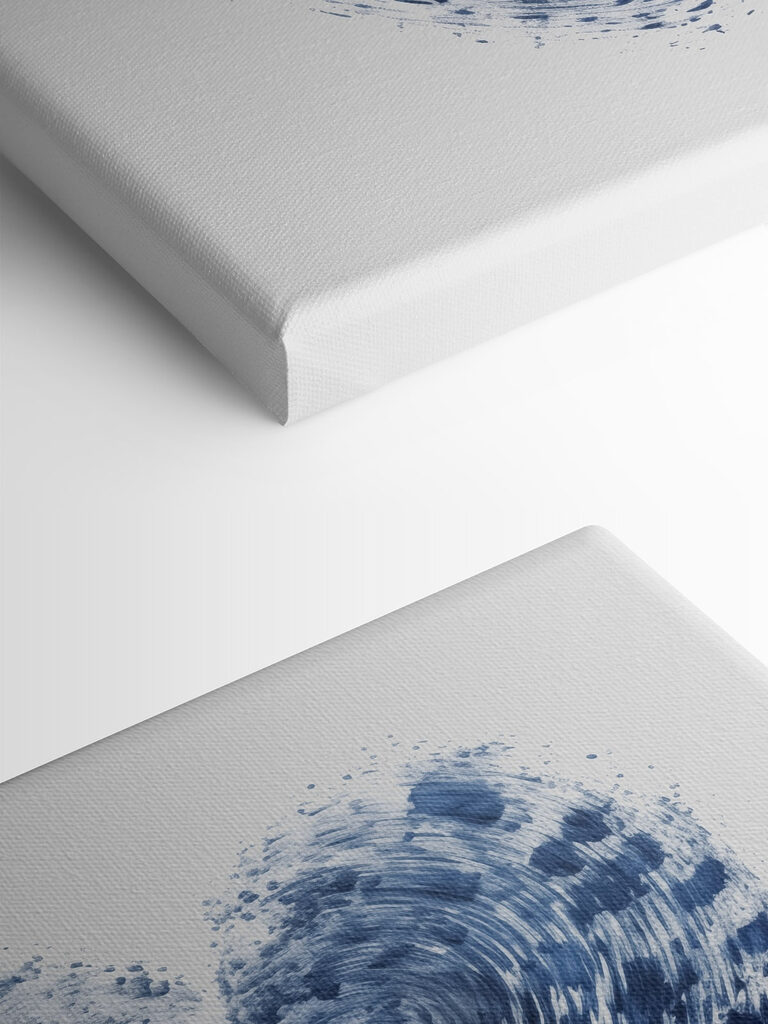 Blue heart with a white background