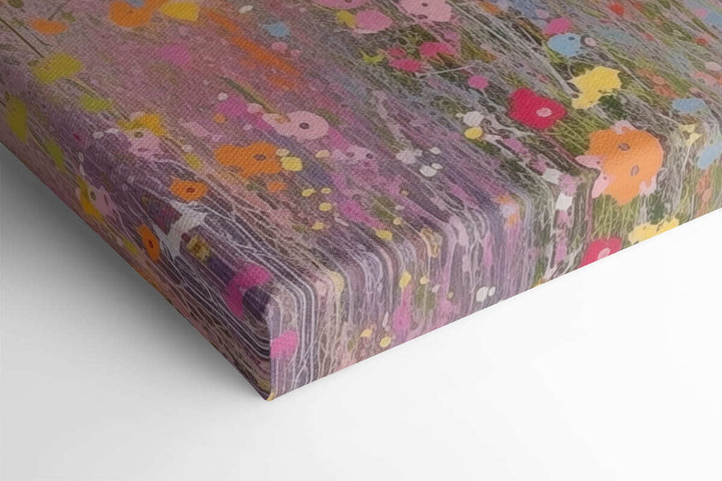 Painting of flowers in a field Painting of flowers in a field