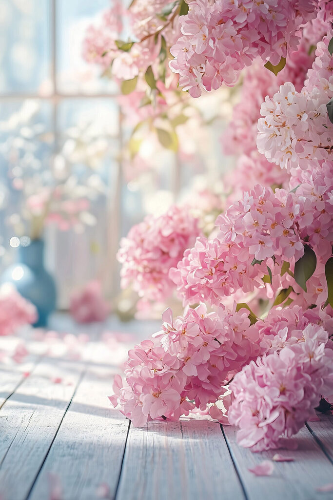Bunch of pink flowers