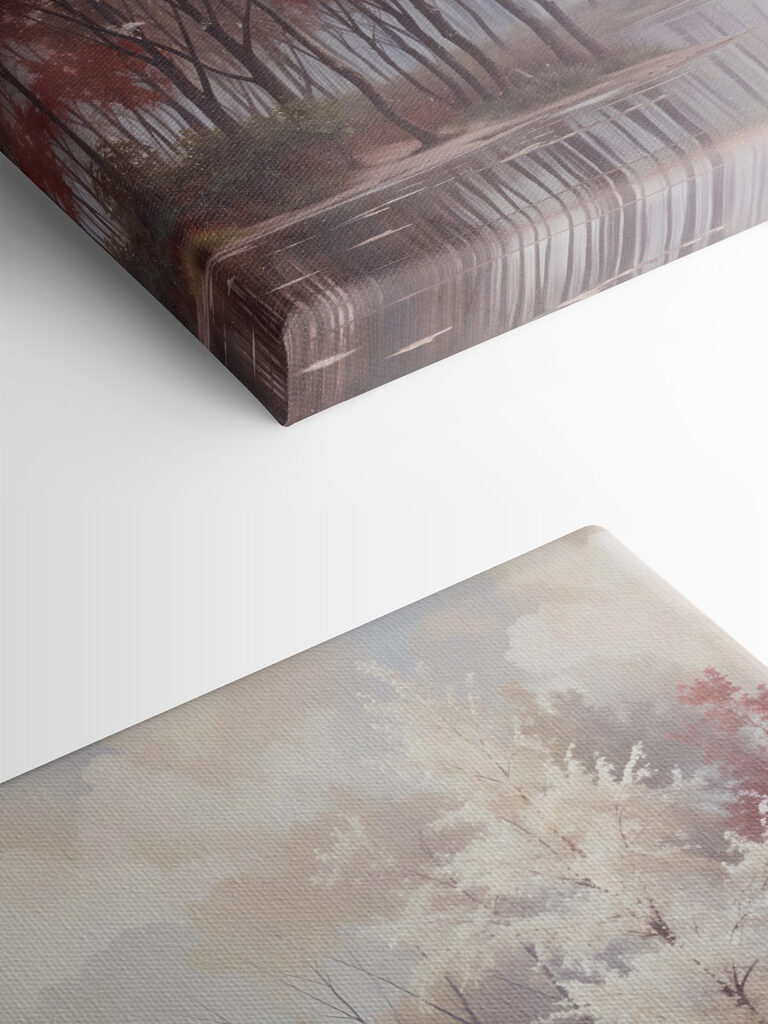 Water body with trees and a cloudy sky