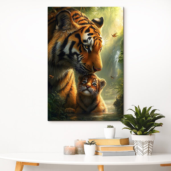 Tigris és egy kölyök a dzsungelben Tigris és egy kölyök a dzsungelben