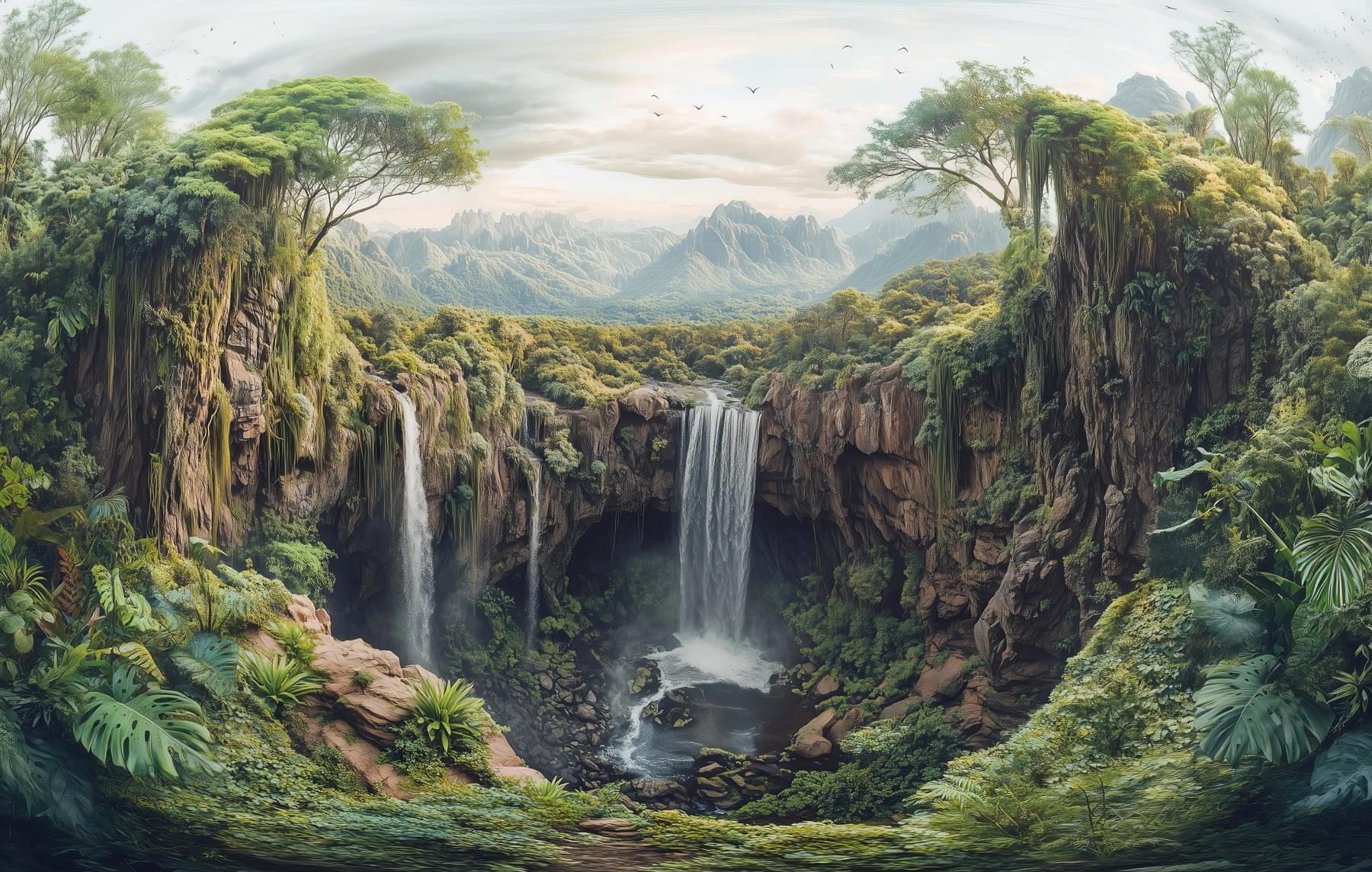 Waterfall in a forest