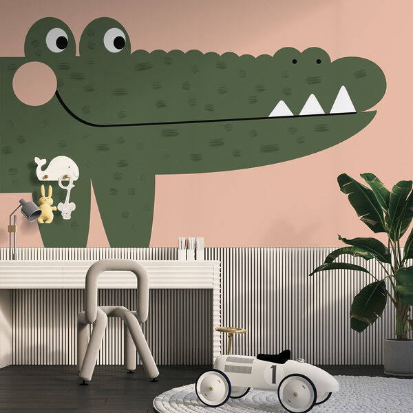 Egy krokodil karikatúrája Egy krokodil karikatúrája