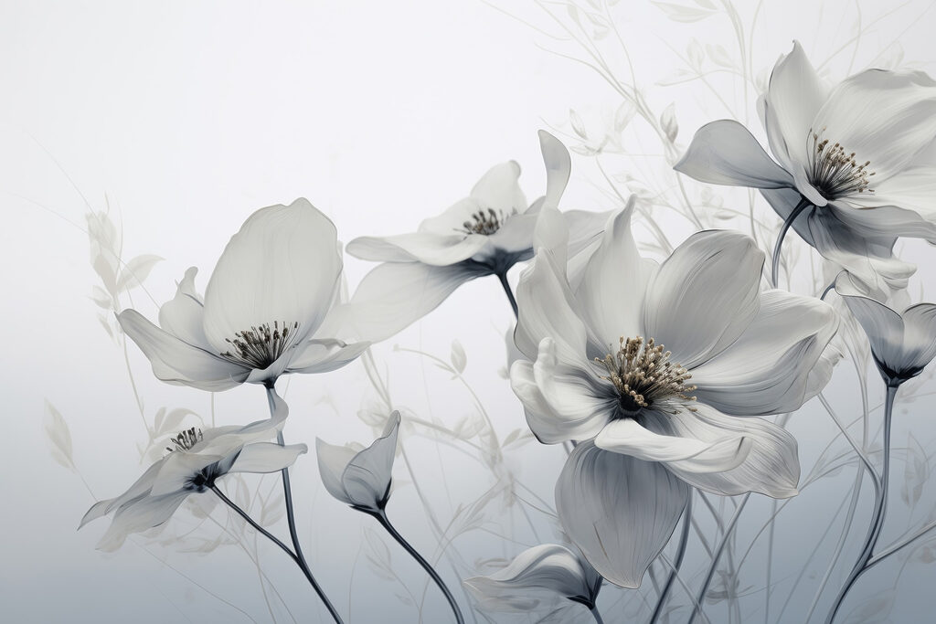 Delicate petals in soft tones