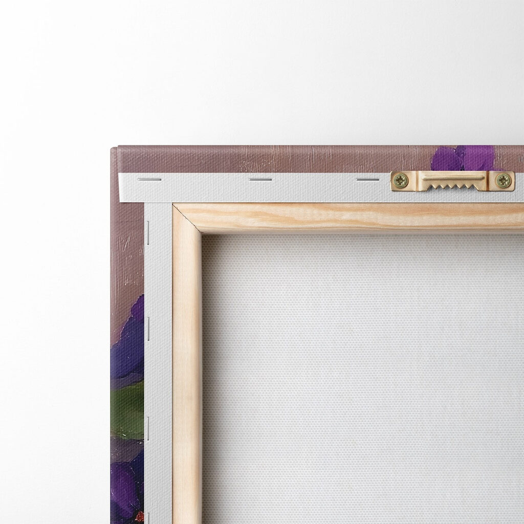 Pot of purple flowers