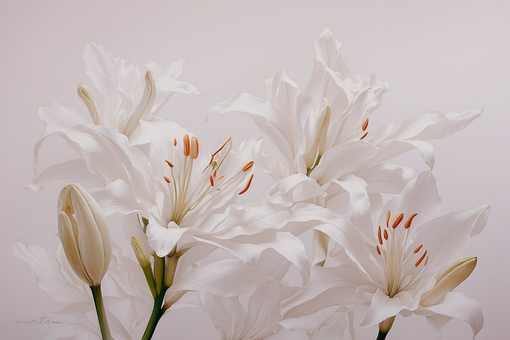 Group of white flowers Group of white flowers