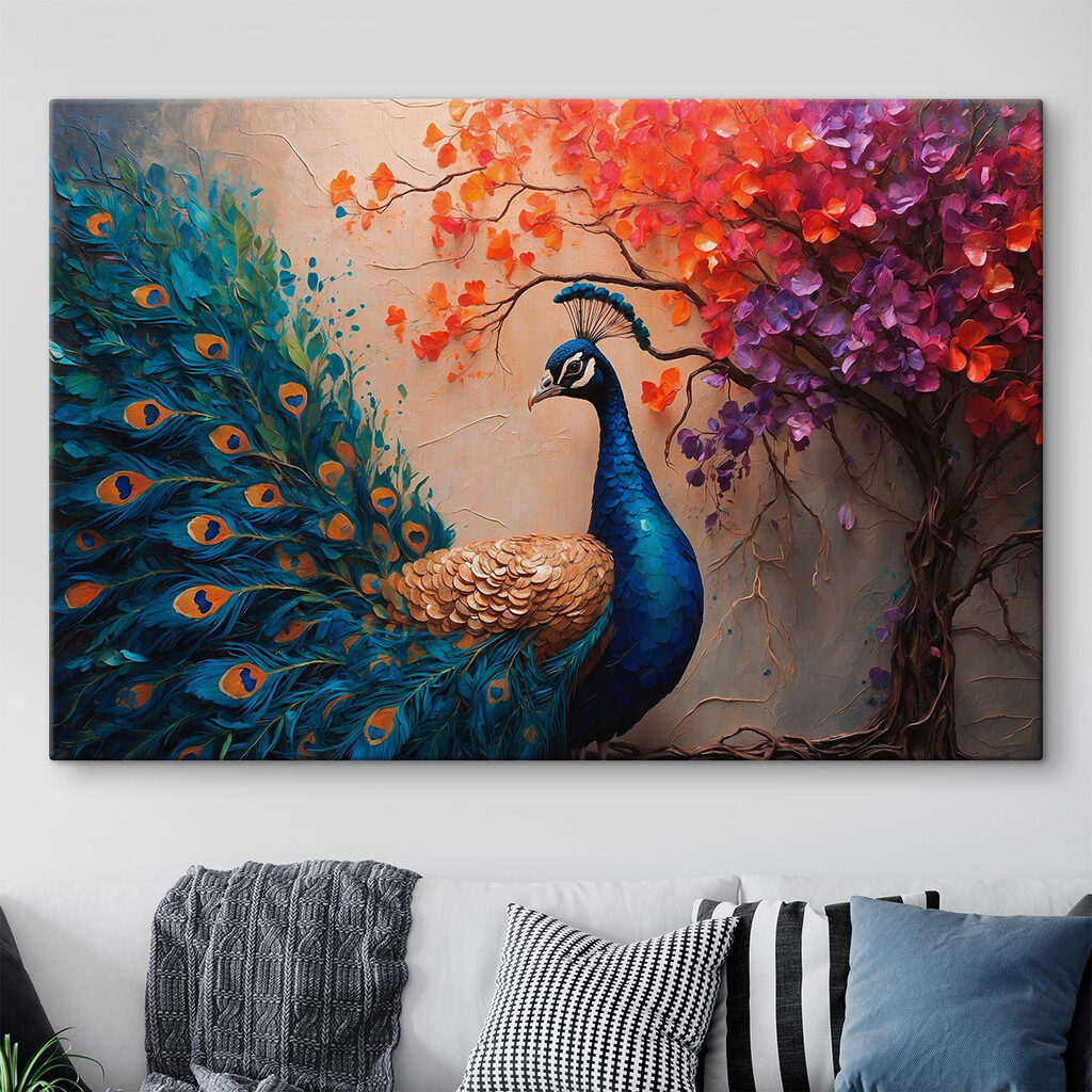 Painting of a peacock Painting of a peacock