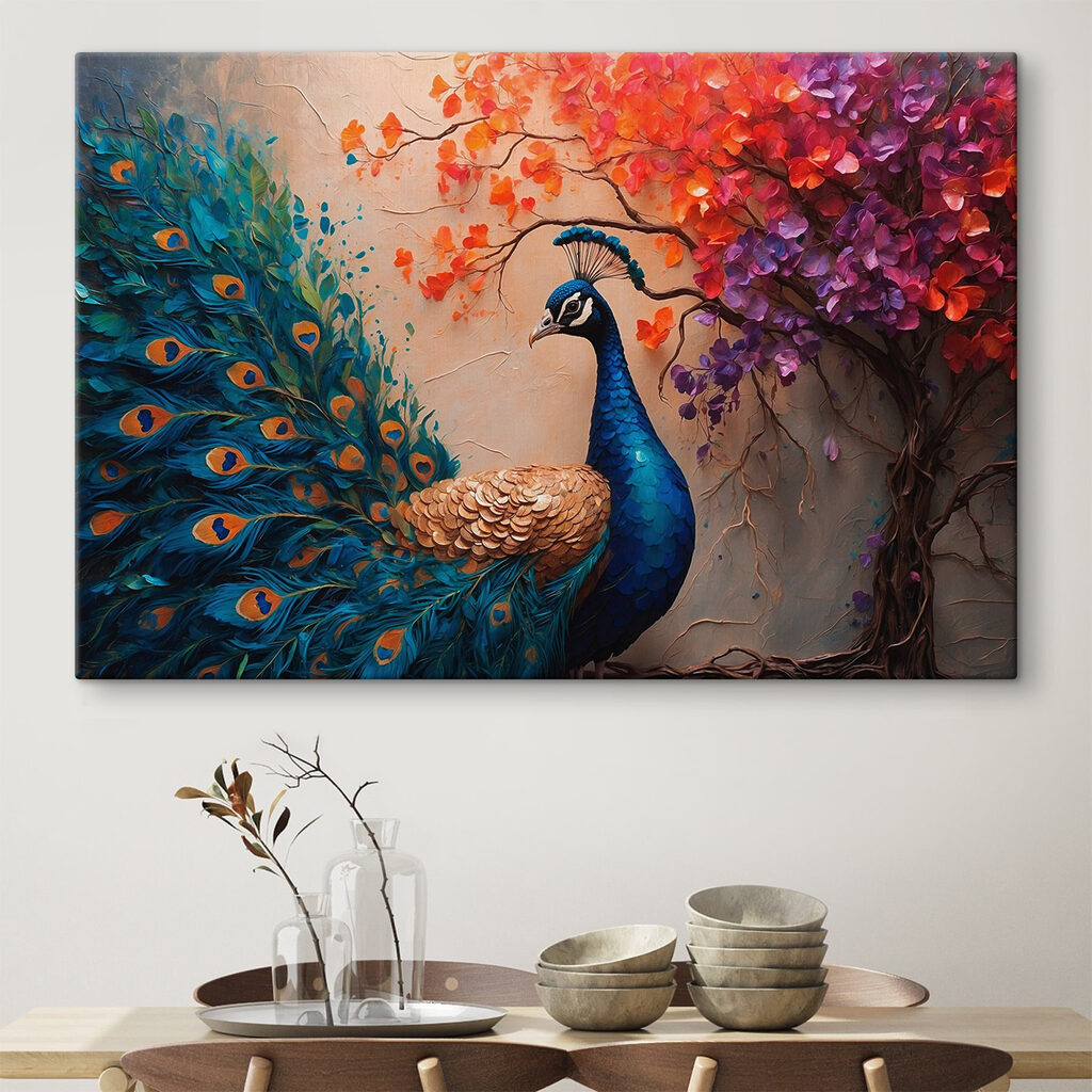 Painting of a peacock Painting of a peacock