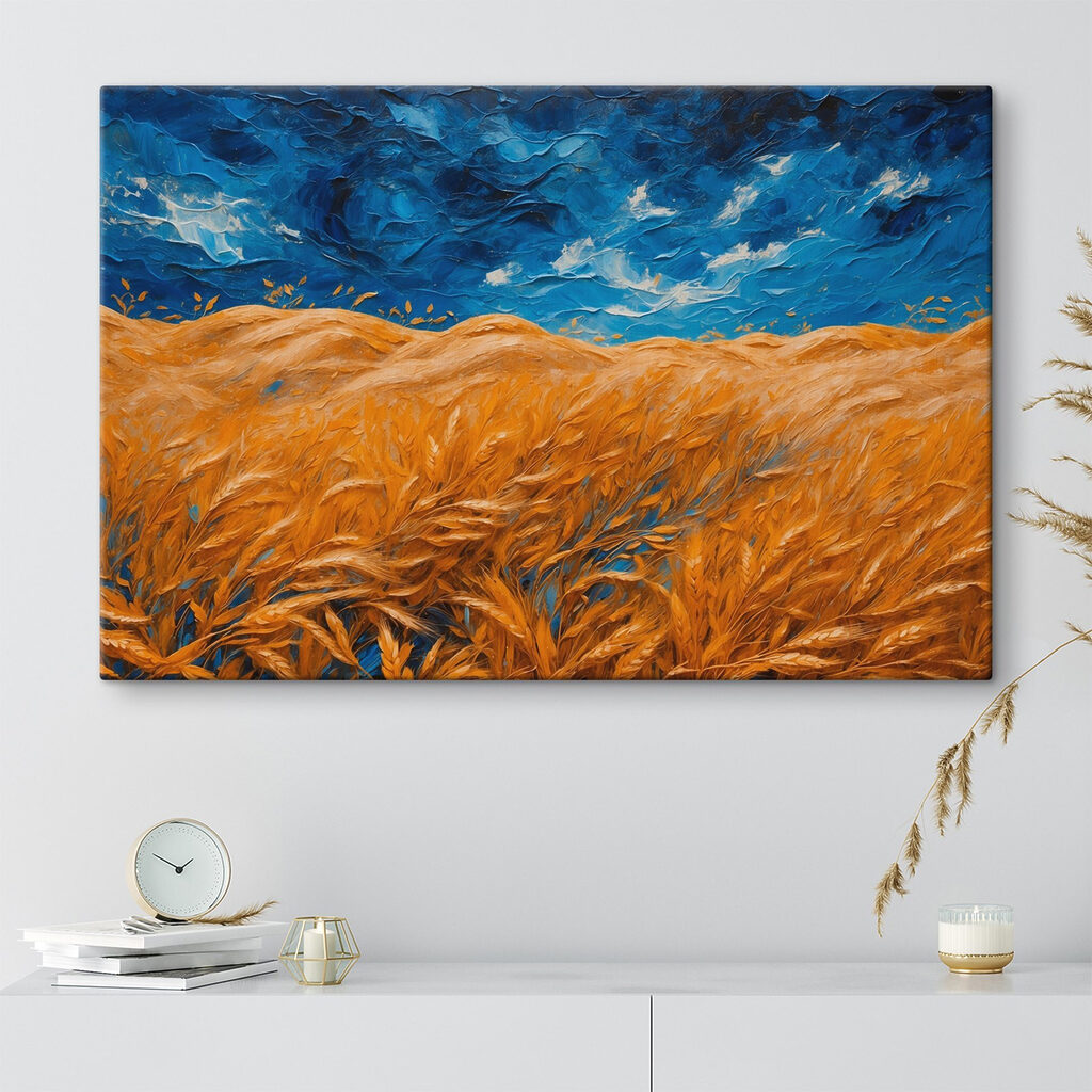 Painting of a field of wheat Painting of a field of wheat