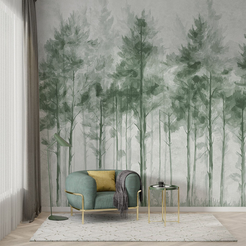 Group of trees in a forest