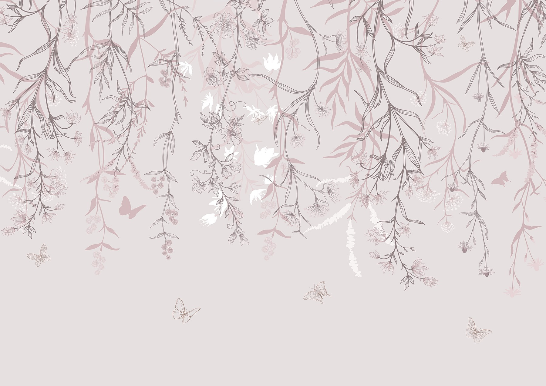 Delicate floral patterns in soft hues