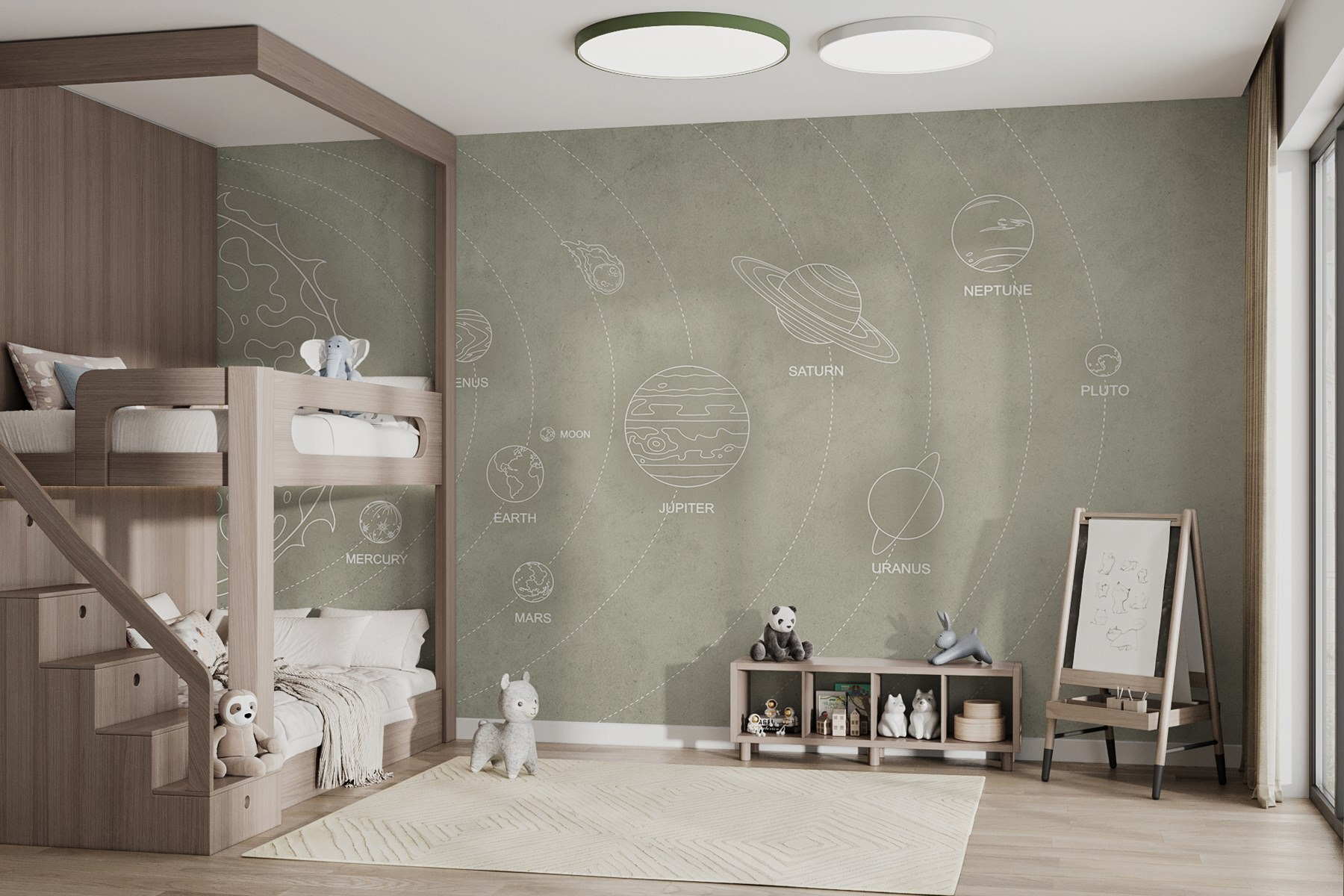 Diagram of planets and their names