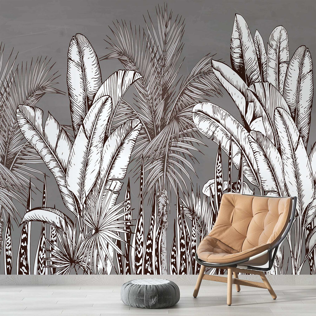 Group of plants with different leaves Group of plants with different leaves