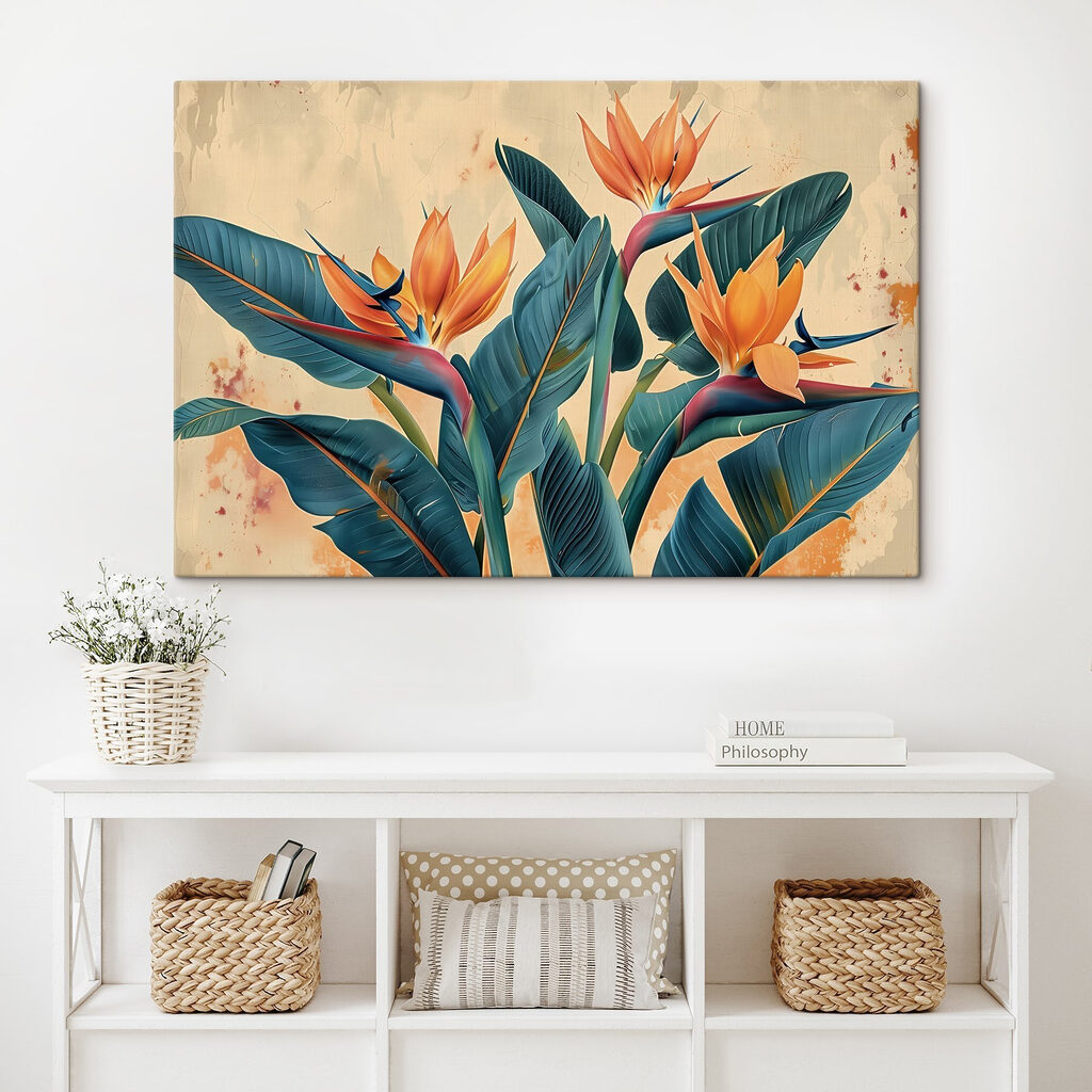 Vibrant tropical blossoms in harmony