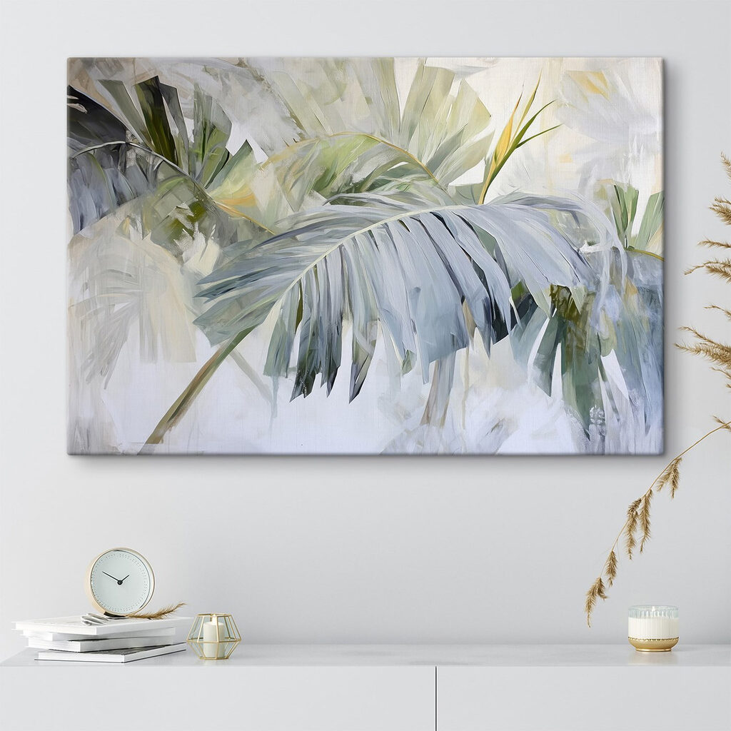 Painting of palm leaves