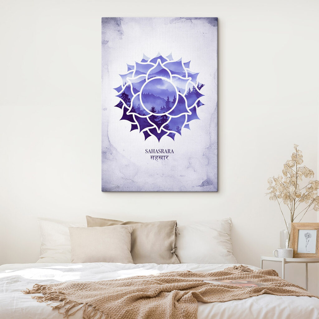 Blue and white flower design