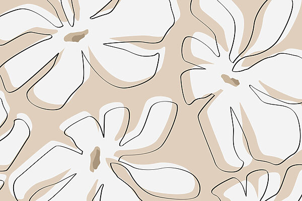 Pattern of flowers on a beige background Pattern of flowers on a beige background