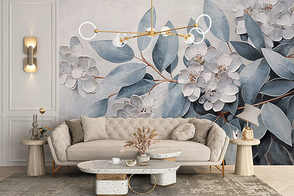 Painting of flowers and leaves Painting of flowers and leaves