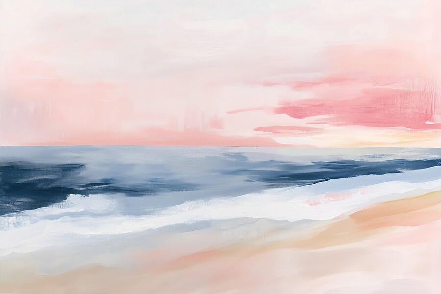 Festmény egy strandról