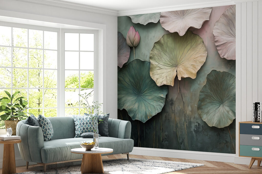 Wall with leaves on it Wall with leaves on it