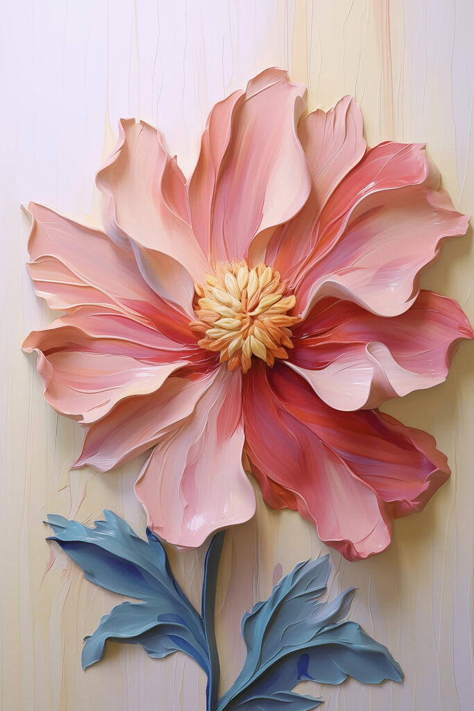 Pink flower with a yellow center