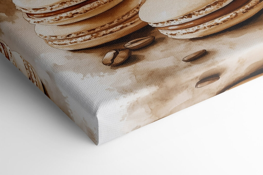 Cup of coffee and macaroons