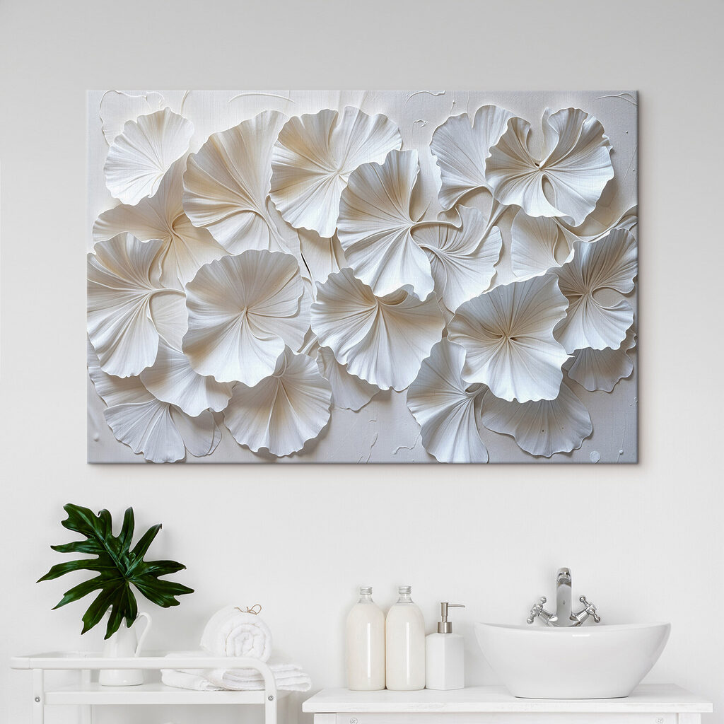 Group of white leaves