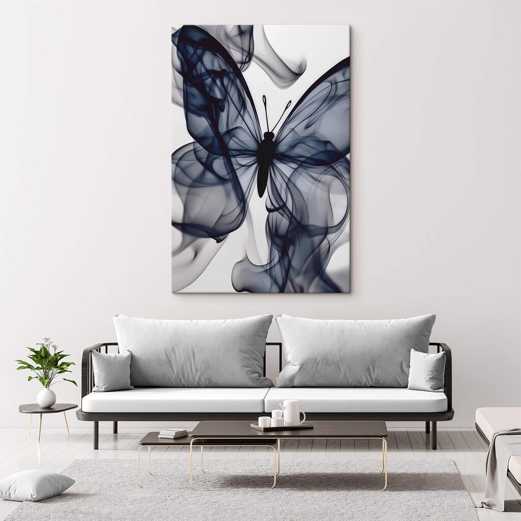 Butterfly with smoke