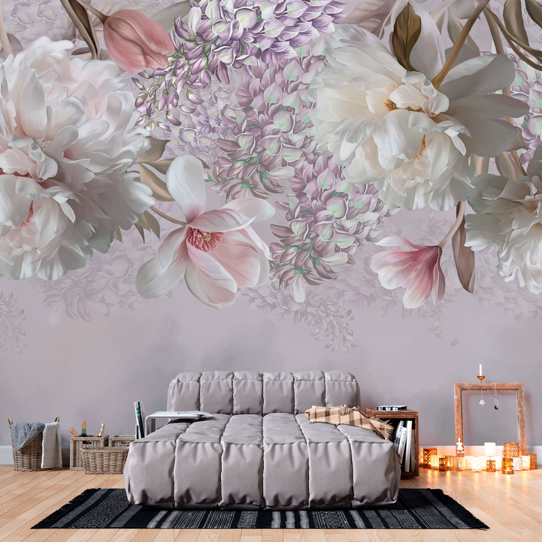 Delicate blooms in soft pastel hues Delicate blooms in soft pastel hues