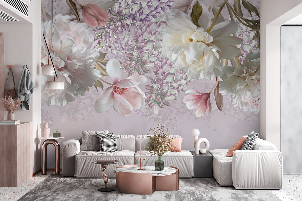 Delicate blooms in soft pastel hues Delicate blooms in soft pastel hues