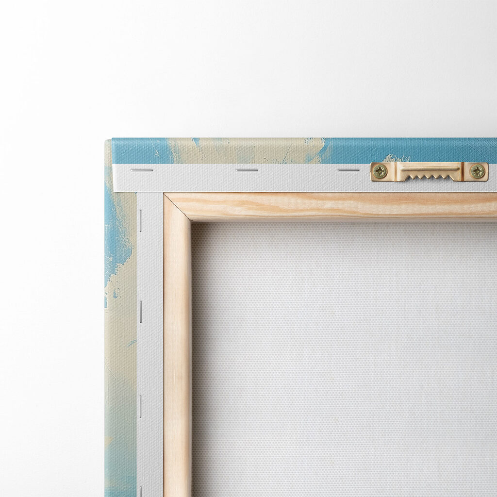 Painting of a colorful town on a cliff by the water Painting of a colorful town on a cliff by the water