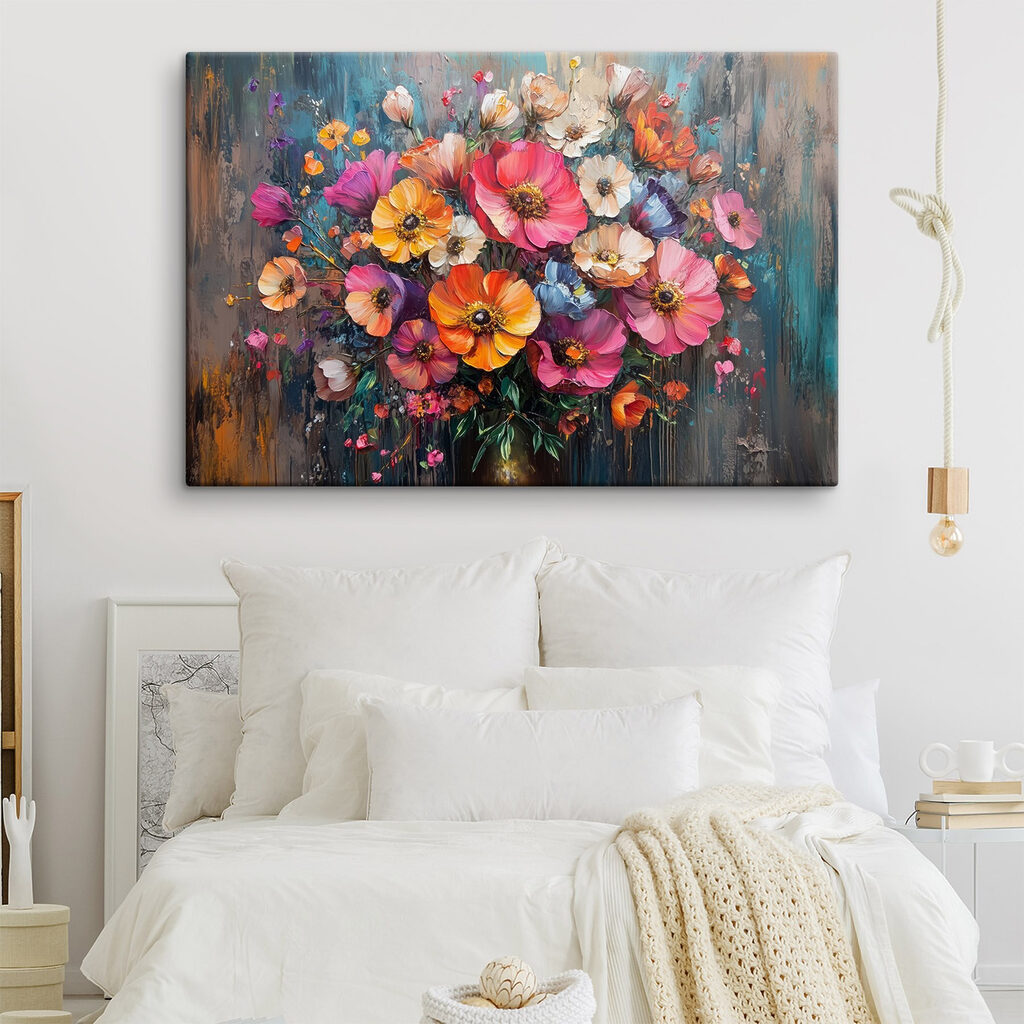 Painting of flowers in a vase Painting of flowers in a vase