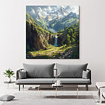 Vászonképek Vízesés a hegyekben