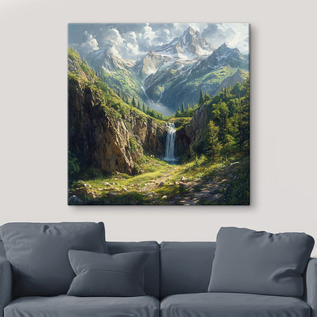 Waterfall in a mountain