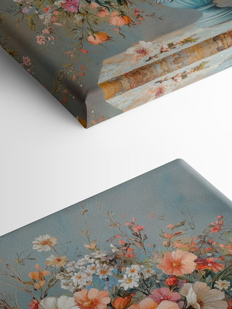 Vase of flowers on a stone surface