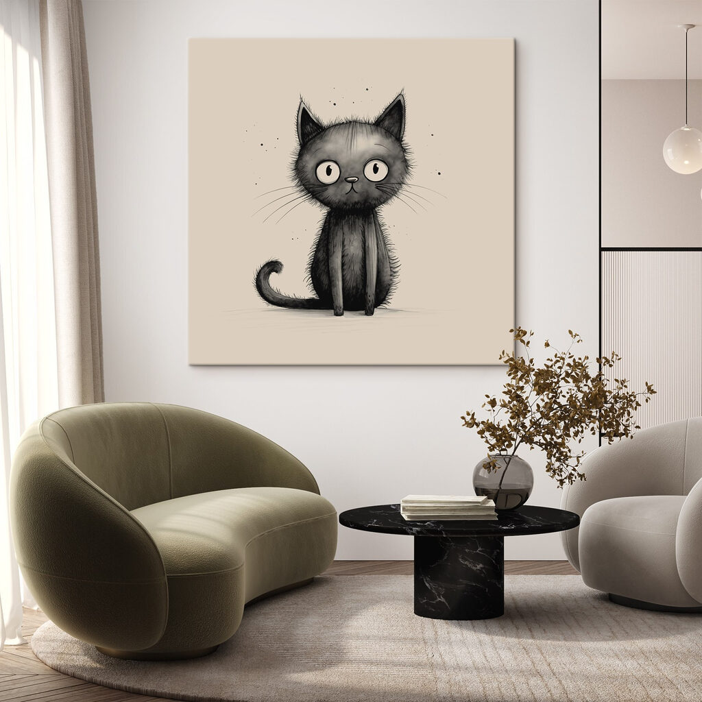 Black cat with big eyes Black cat with big eyes